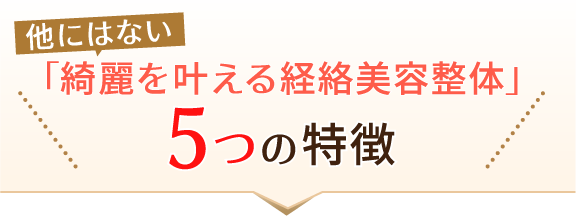 他にはない「綺麗を叶える経絡美容整体」5つの特徴